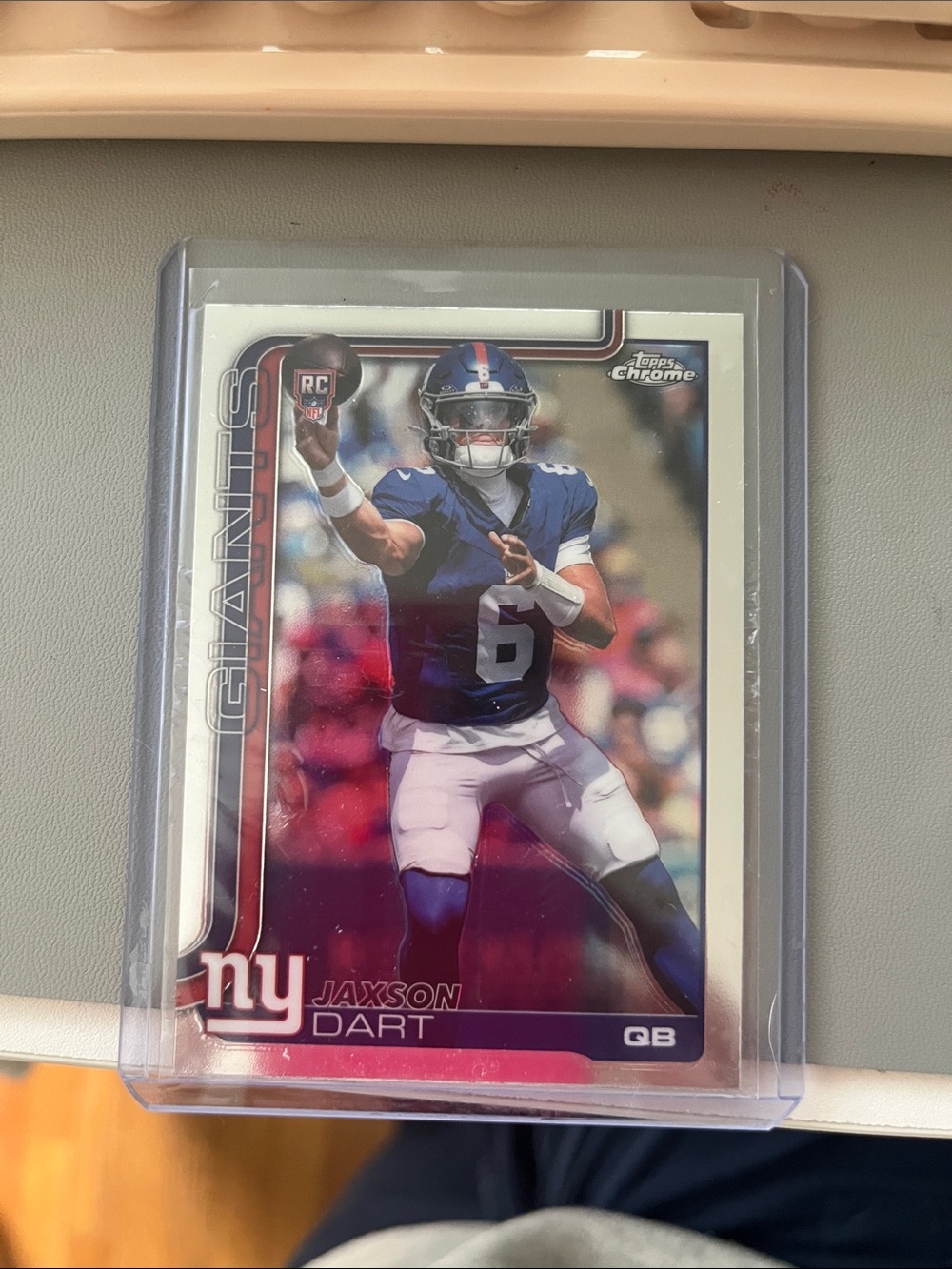 New York Giants Jaxson Dart Rookie Football Card - Blue/White